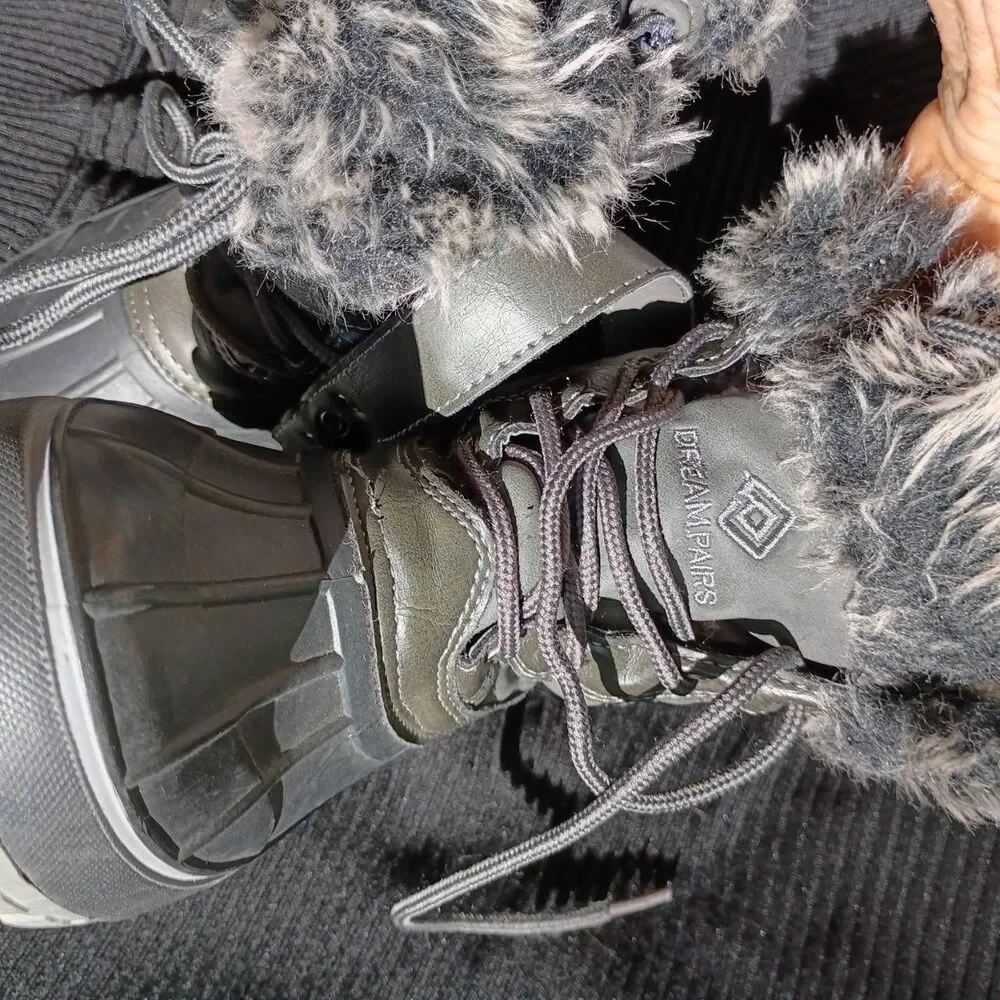 Unbranded Grey and Black Boots